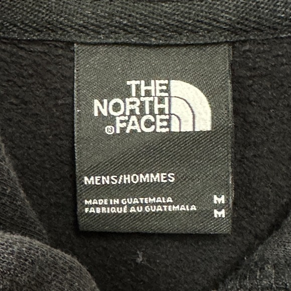 The North Face Hoodie Mens M Black Pullover Logo Fleece Sweatshirt - Picture 4 of 9